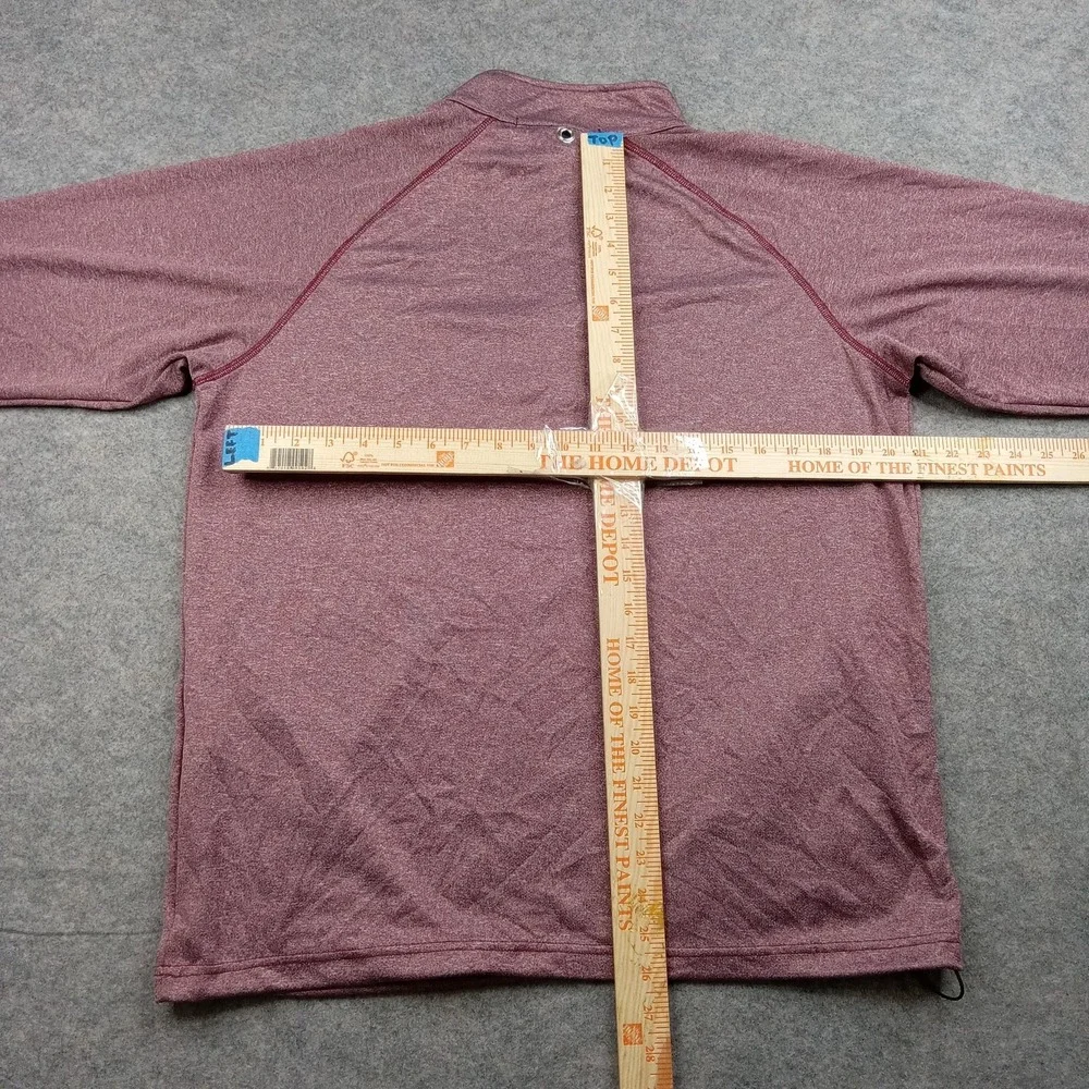 Devon Jones Sweater Mens‎ Large Red Quarter Zip Pullover Performance Athletic
